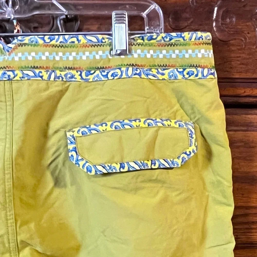 Robert Graham Green Swim Board Shorts